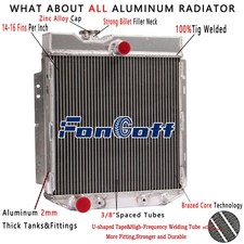 Full Aluminum 4 Rows Radiator For 1966-1974 Ford Bronco 2.8L 3.9L 3.3L ,L6 GAS picture