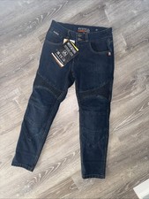 Ellie Jeans By Moto Girl NWT MEDIUM PETITE Motorcyle Dark Wash Knee Pads picture