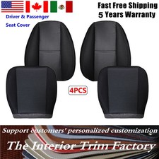 Fits 2007-2014 Chevy Silverado 1500 2500 3500HD Both Side Cloth Seat Cover Black picture