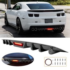 Rear Bumper Diffuser Lip w/LED Brake Stop Light For Chevrolet Camaro ZL1 SS LT picture