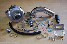 T3/T4-Turbocharger-Kit-T3-T4-Turbo-pipe-BOV-Braided-Stainless-Feed-Drain-NEW picture