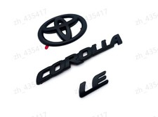 NEW Matte BlackOUT OVERLAY EMBLEM Fit 2020-2024 TOYOTA COROLLA LE PT948-02200-02 picture