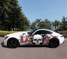Skeleton Skull Car Decals Side Decal Both Side Vinyl Glossy picture