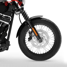Vivid Black Front Fender Fit For Harley Dyna Street Bob Super Glide 2006-2017 16 picture