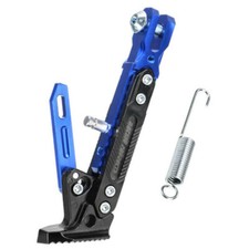 CNC Aluminum Adjustable Motorcycle Kickstand Side Stand Support 165-235mm Blue picture