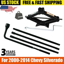 For 2000-2014 Chevy Silverado 1500 2500 3500 Spare Tire Tool Kit + Scissor Jack picture