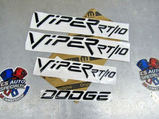 1992-2002 Dodge Viper RT/10 hood & bumper emblem set 4 pc ALL COLOR OE NEW RARE picture