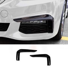 Paste Black Front Bumper fog lamp light Grille Cover For BMW G30 M550i 2018-2020 picture