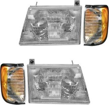 OE Style Fit 1992-2007 Ford Econoline E150 E250 Headlights+Corner Parking Signal picture