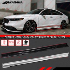 For 23-26 Honda Accord Akasaka Platinum White Pearl Add On Side Skirt Extensions picture
