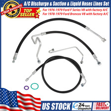For 1976-1979 Ford F-100 150 1978-79 V8 Bronco A/C Discharge Suction Hoses Lines picture