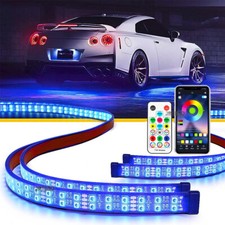 6PCS Double Row LED RGB Dream Lights Strip Neon Underglow LED Chasing Kit Remote picture