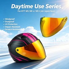Replacement For KYT NFJ NF-J / NFJ (Jet / open-face）Helmet Visor Tinted UV Nnw picture