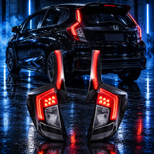 VLAND FULL LED Clear Tail Lights For Honda Fit Jazz 2014-2019 Rear Brake Lamps picture