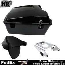 Chopped Pack Trunk & Backrest & Rack Fit For Harley Touring Road Glide 2009-2013 picture