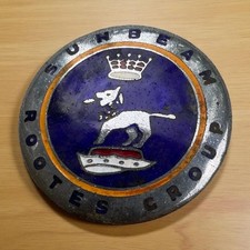 Original Sunbeam Alpine Rootes Group Emblem Badge Enamel Mtl Preservation Cond picture