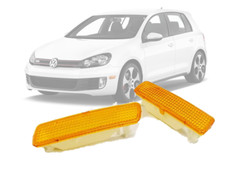 Amber Lens Front Bumper Side Marker Light For 09-14 VW MK6 Golf-Jetta Sportwagen picture