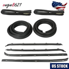 Weatherstrip Kit Door Window Run Channel Sweep Felt Seal Kit For 73-80 Chevy GMC picture