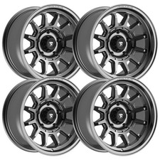 (Set-4) Fittipaldi FT102A 17x8.5 5x150 0mm Satin Anthracite Wheels Rims 17 Inch picture