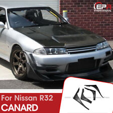 For Nissan Skyline R32 GTR TBO Style FRP Fiber Front Bumper 4 pcs Canard Bodykit picture