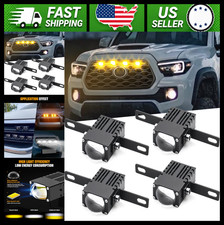 4pc Universal LED Grill Lights, White/Yellow Clip-On Work Lights for Trucks picture