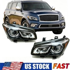 For 2014-2017 Infiniti QX80 LED Headlight Assembly Right and Left Side picture