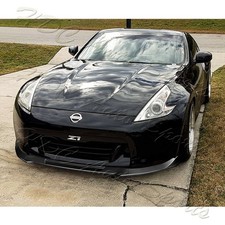 For 09-12 Nissan 370Z CT-Style Painted Black Front Bumper Splitter Spoiler Lip picture