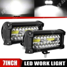 2x 7Inch 30000LM LED Work Light Bar Flood Spot Pod Offroad Fog Driving ATV Truck picture