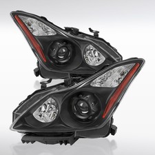Black Fit 2008-2013 Infiniti G37 Q60 Coupe HID Projector Headlights Left+Right picture