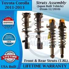 KYB OEM Front & Rear Struts For 2011-2013 Toyota Corolla Lifetime Warranty picture