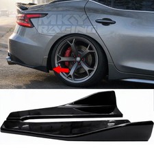 Pair Glossy Black Rear Bumper Diffuser Side Splitter Spats for Nissan Maxima picture