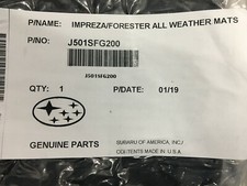 2008-2014 Subaru All Weather Rubber Floor Mats Forester Impreza J501SFG200 OEM picture