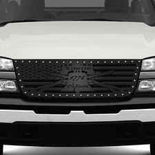 Custom Steel Aftermarket Grille for 03-07 Silverado Pickup 1500/2500 LIBERTY BK picture