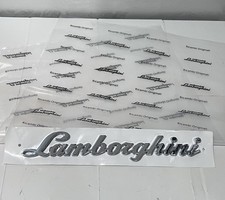 Lamborghini Huracan Gallardo Rear Script Emblem Chrome Siiver  400853742B NEW picture