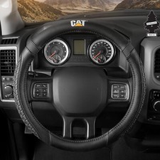 New 18 In Freightliner Caterpillar Leatherette Simi Truck Steering Wheel Cover picture