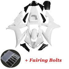 ABS Fairings Kit / Tank For Yamaha YZF R1 2002-2003 Unpainted White Body /Bolts picture
