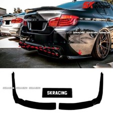 2PCS Glossy Black Rear Bumper Diffuser Splitter Fits BMW F10 M5 Sedan 2011-2016 picture
