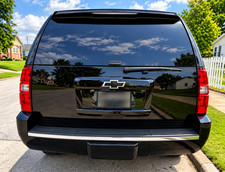 Chrome Black Textured Rear Bowtie Emblem Fits Chevy Tahoe Suburban 2007-2014 picture