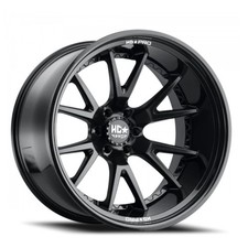 22x12 Luxxx HD LHD PRO 1 Gloss Black Lip Matte Black Face Wheel 6x135 (-44mm) picture