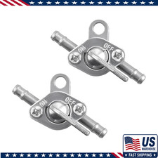 2 PCS Inline Fuel Tank Tap Valve, 6mm Motorcycle Fuel Petcock Shut OfColor: 2PCS picture