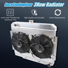 Fit For 1982–1986 Jeep Scrambler CJ Chevy GM V8 Swap 3Row Radiator Shroud Fan picture