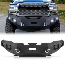 Steel Front Bumper Fit for 2019-2022 Dodge Ram 2500/3500 W/4 LED Light 2 D-Rings picture