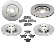 Front Rr Disc Brake Brake Rotors & Ceramic Pads For 17-23 FWD Chrysler Pacifica picture