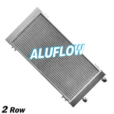 2 ROW Radiator Liquid Heat Exchanger Air to Water Intercooler Universal Aluminum picture