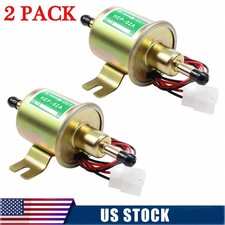 2 Pack 12V Electric Fuel Pump HEP-02A Universal Inline Low Pressure Gas Diesel picture