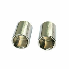 2Pcs 3'' Tail Exhaust Tips Muffler Pipe Fit for BMW X1 X2 X3 X4 F48 F39 75mm picture