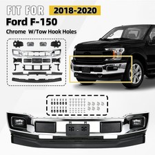 For 2018-2020 Ford F-150 Front Bumper Grille Cover Aeesmbly Chrome Steel picture