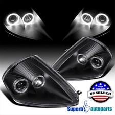 Fits 2000-2005 Mitsubishi Eclipse Projector Headlights Halo Black 00-05 picture
