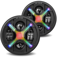 New Upgrade X-Style RGB DRL 7 Inch RGB Led Headlight APP Control LED Head light picture