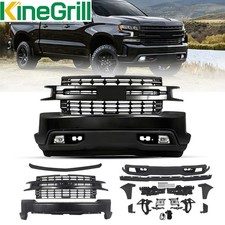 Fit 19-21 Chevy Silverado 1500 OE Style Front Bumper Cover Kit W/ LED Fog Lights picture